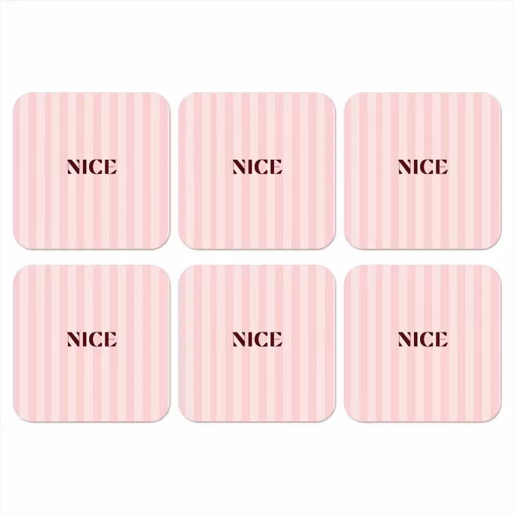 Onderzetter​ - Nice - Strepen - Roze — 1