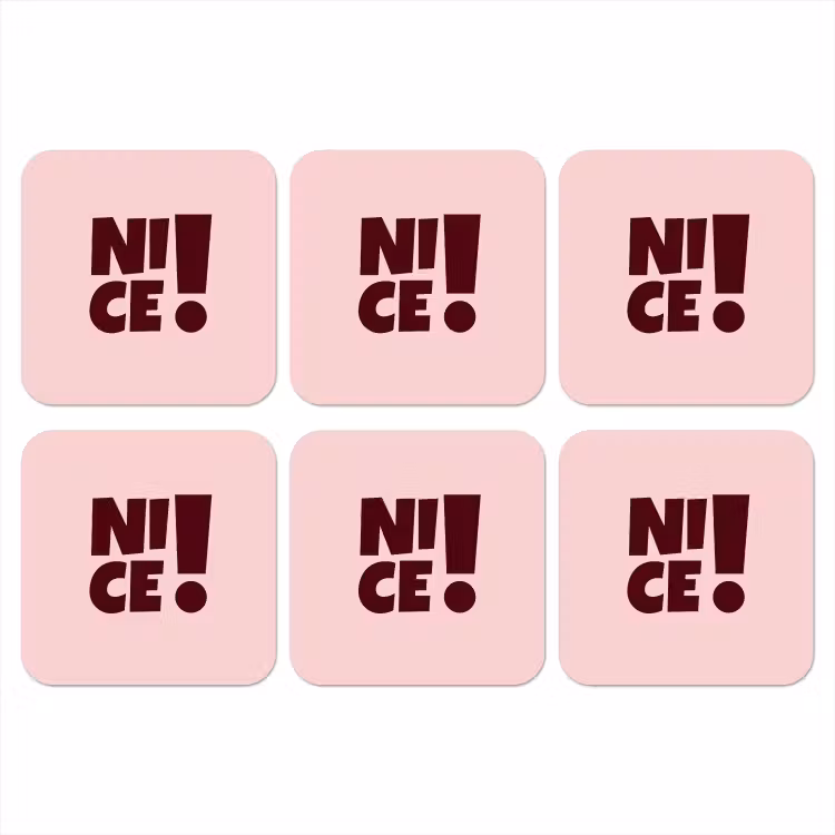 Onderzetter - Nice - Uitroepteken - Roze — 1