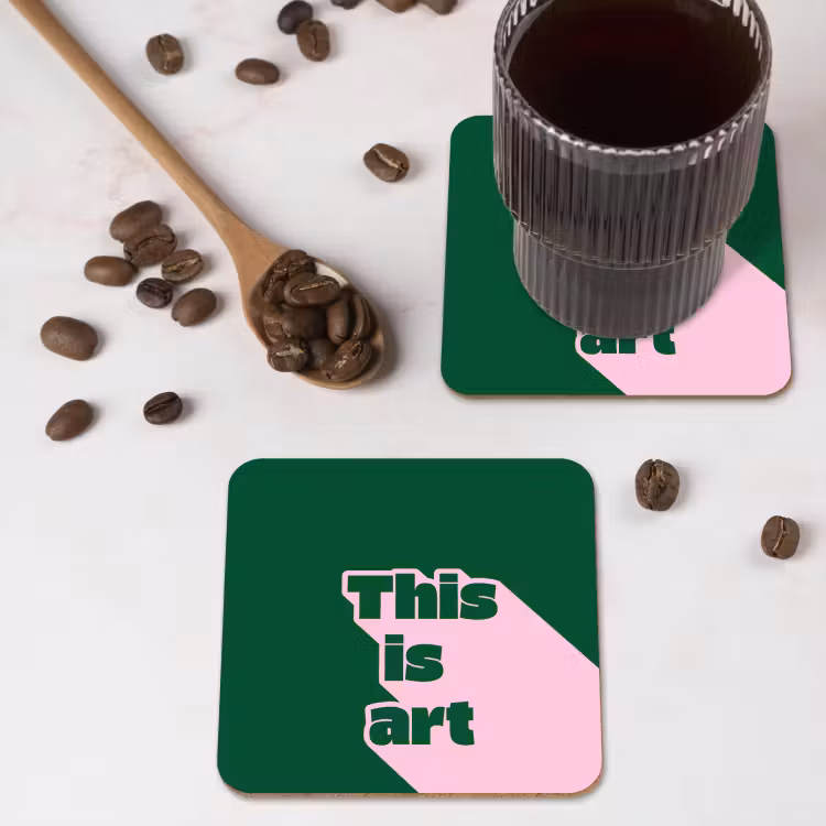 Onderzetter​ - This is art - Schaduw - Roze — 4