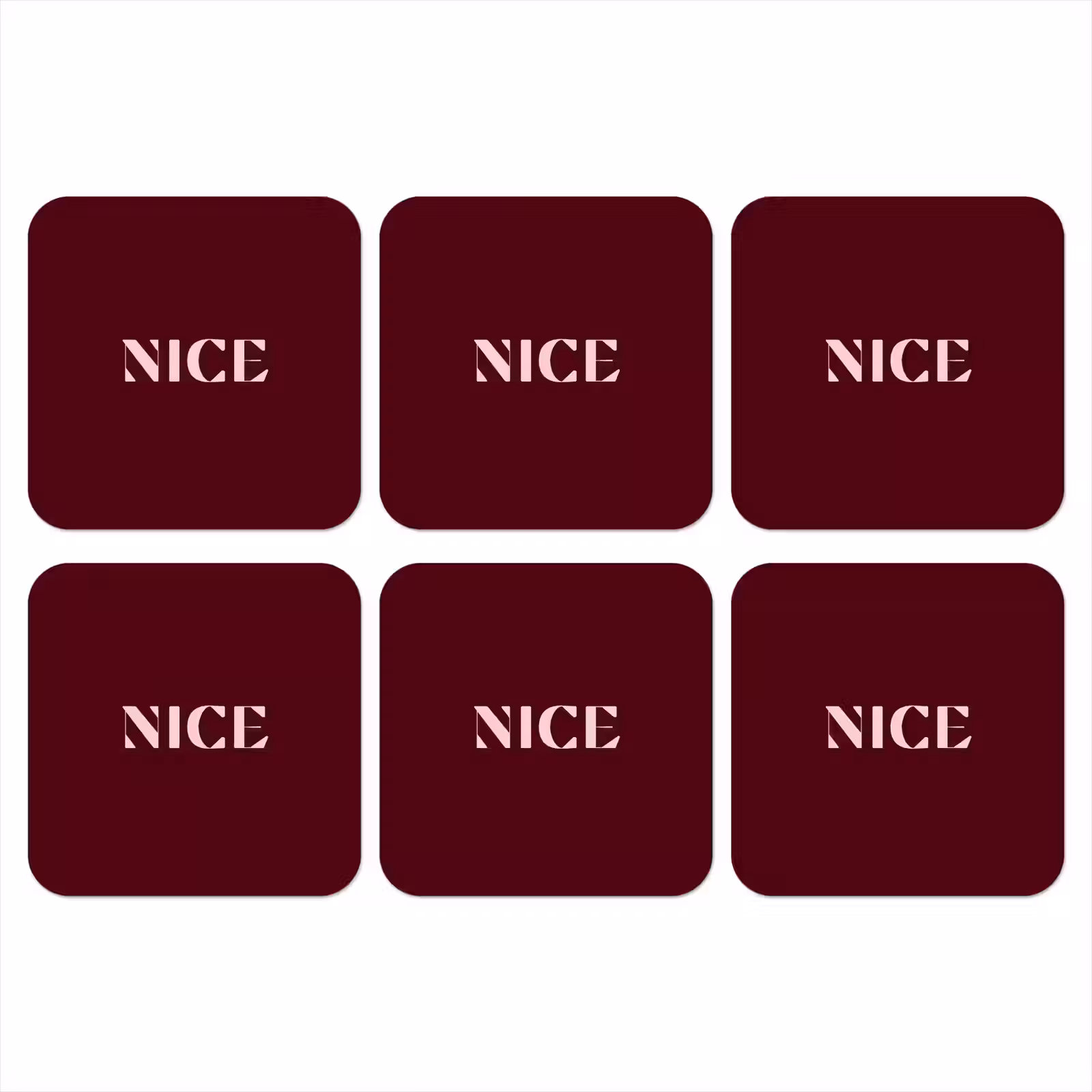 Onderzetter - Nice - Bordeaux - Roze — 1