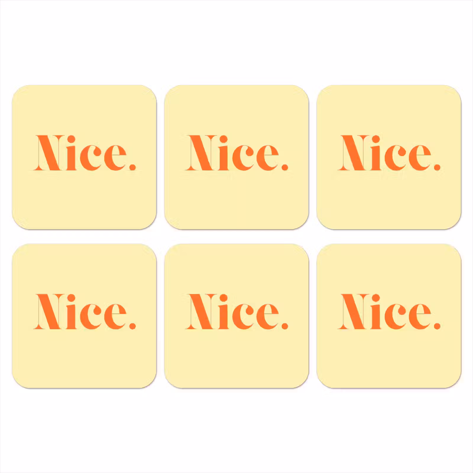 Onderzetter - Nice - Oranje - Geel - Minimalistisch — 1