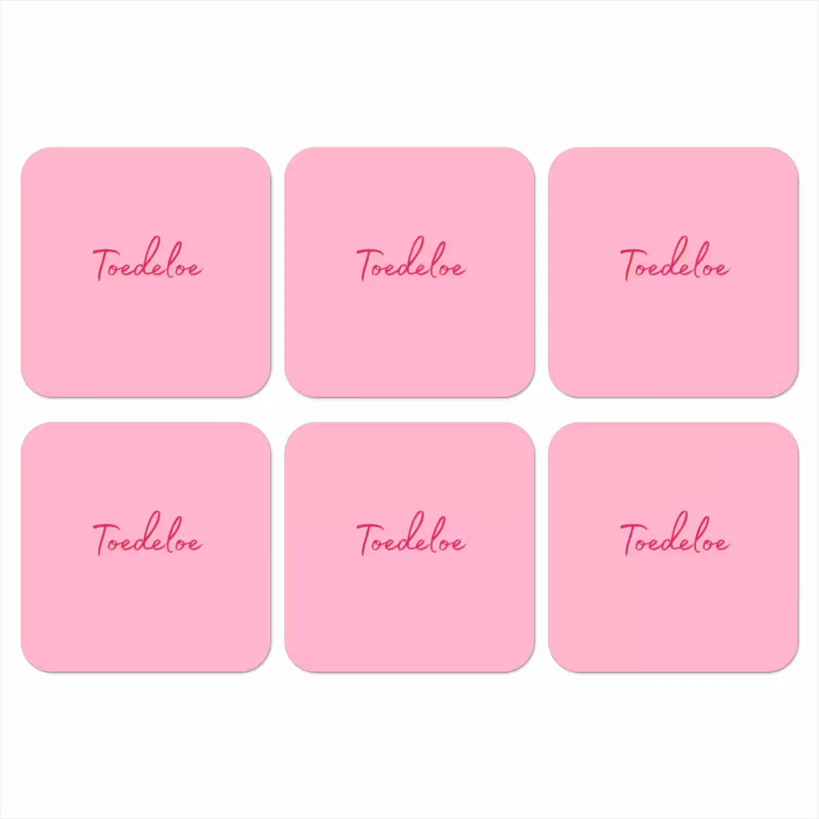 Onderzetter - Toedeloe - Roze - Minimalistisch — 1