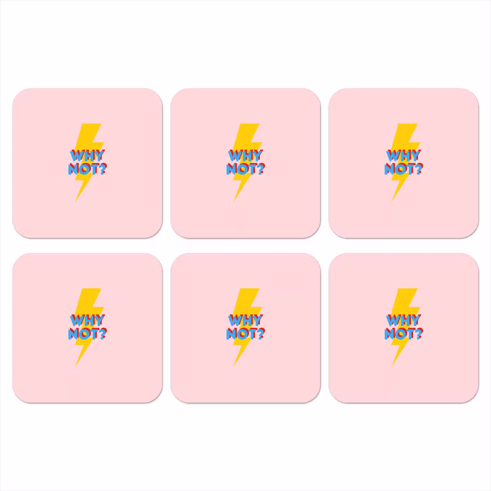 Onderzetter - Why not - Bliksem - Roze — 1