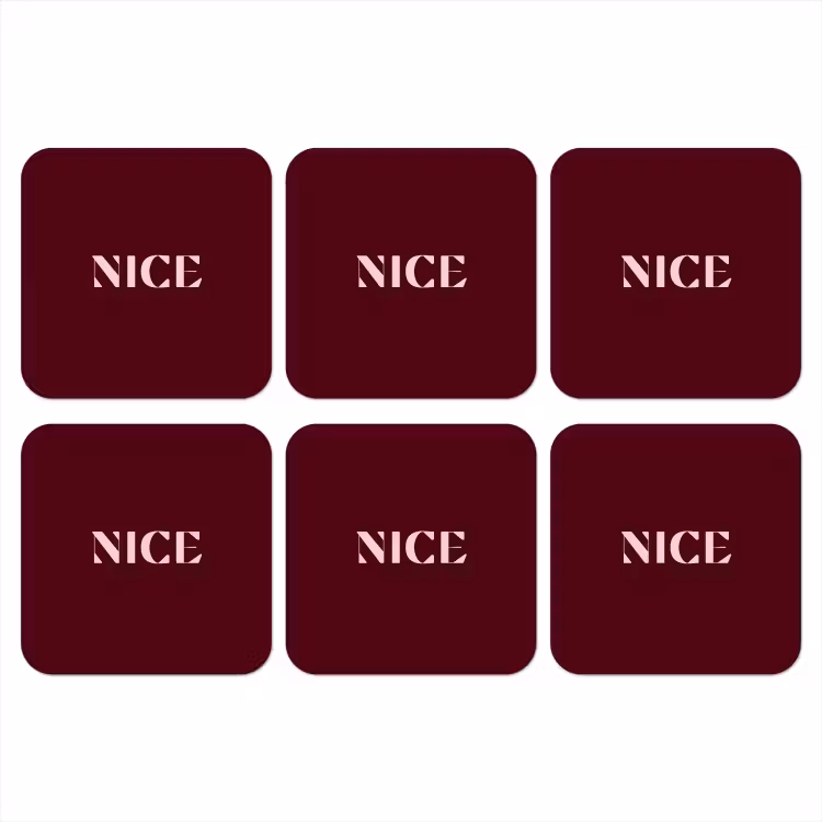 Onderzetter - Nice - Bordeaux - Roze — 1