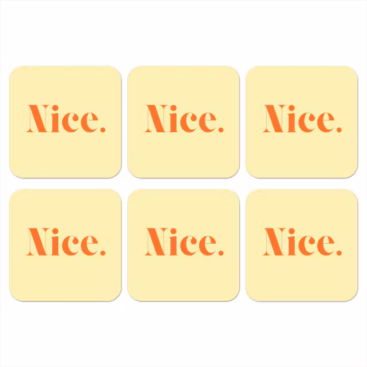 Onderzetter - Nice - Oranje - Geel - Minimalistisch — 1