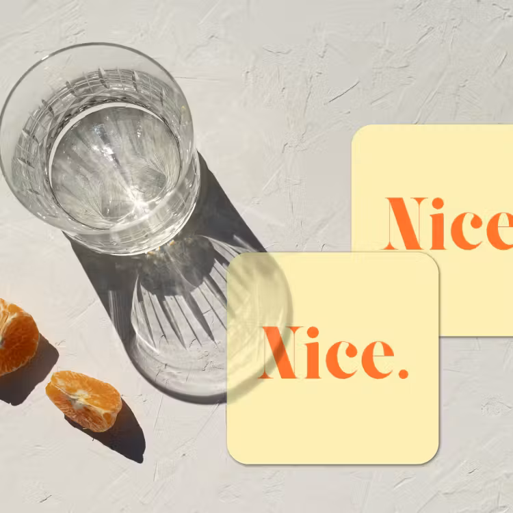 Onderzetter - Nice - Oranje - Geel - Minimalistisch — 3