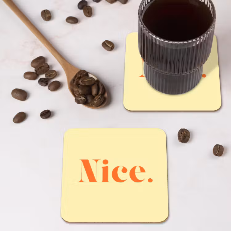 Onderzetter - Nice - Oranje - Geel - Minimalistisch — 4