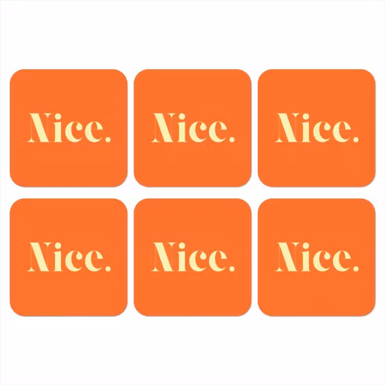 Onderzetter - Oranje - Gebroken wit - Nice — 1