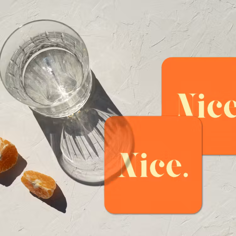 Onderzetter - Oranje - Gebroken wit - Nice — 3