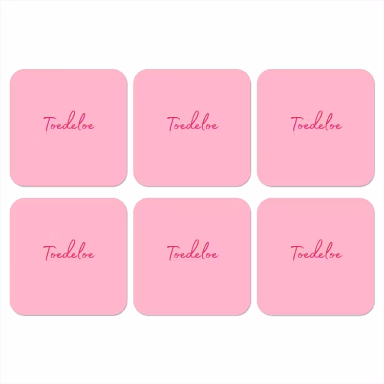 Onderzetter - Toedeloe - Roze - Minimalistisch — 1