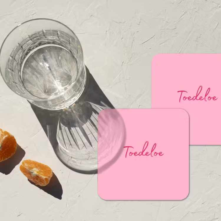 Onderzetter - Toedeloe - Roze - Minimalistisch — 3