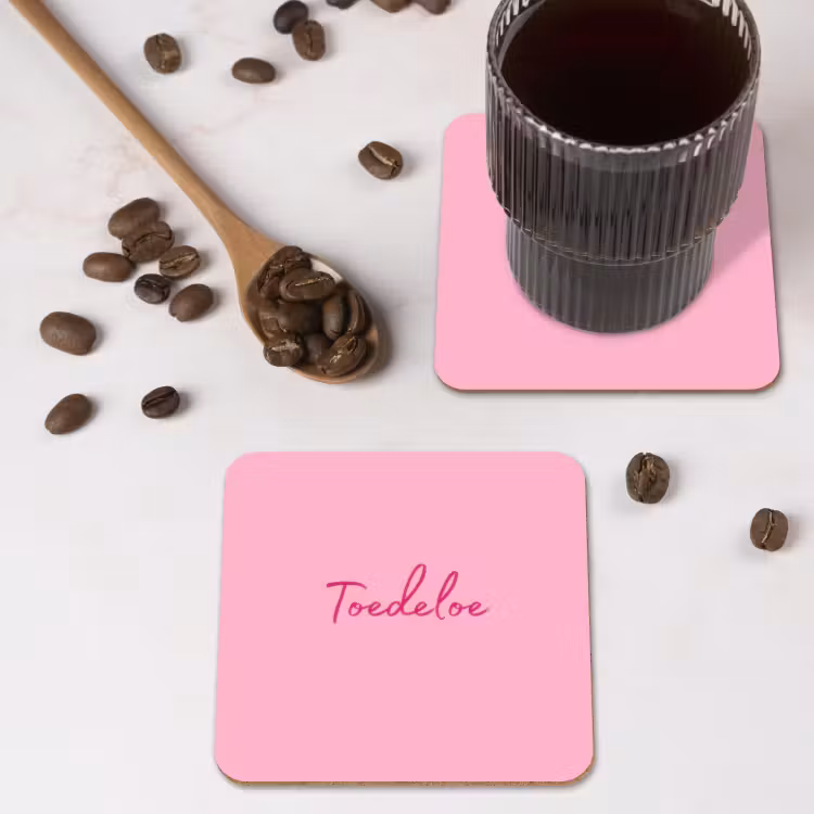 Onderzetter - Toedeloe - Roze - Minimalistisch — 4