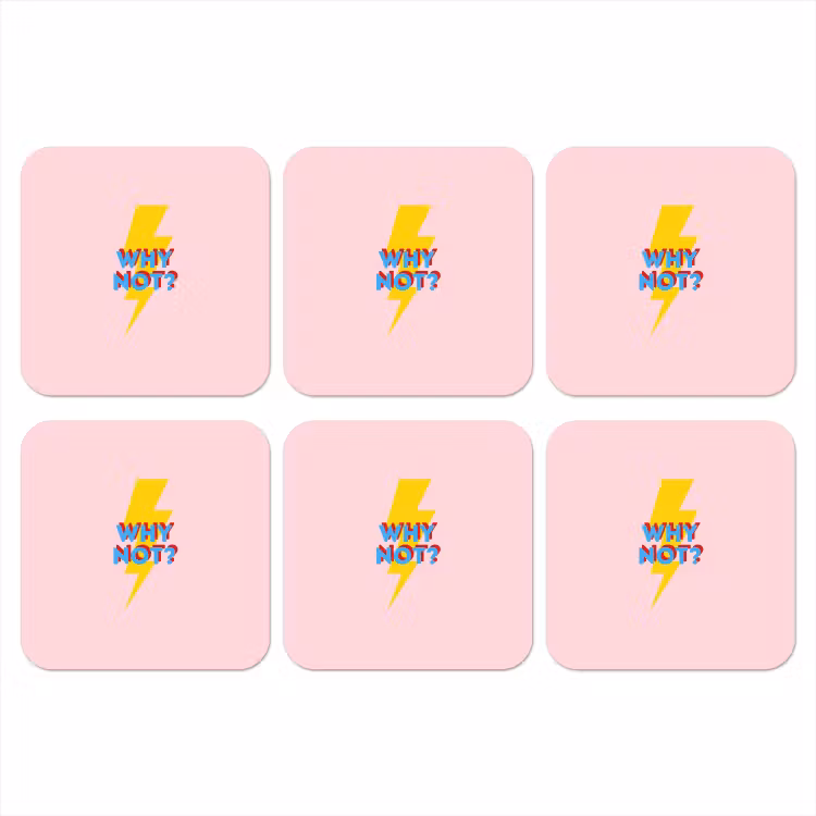 Onderzetter - Why not - Bliksem - Roze — 1