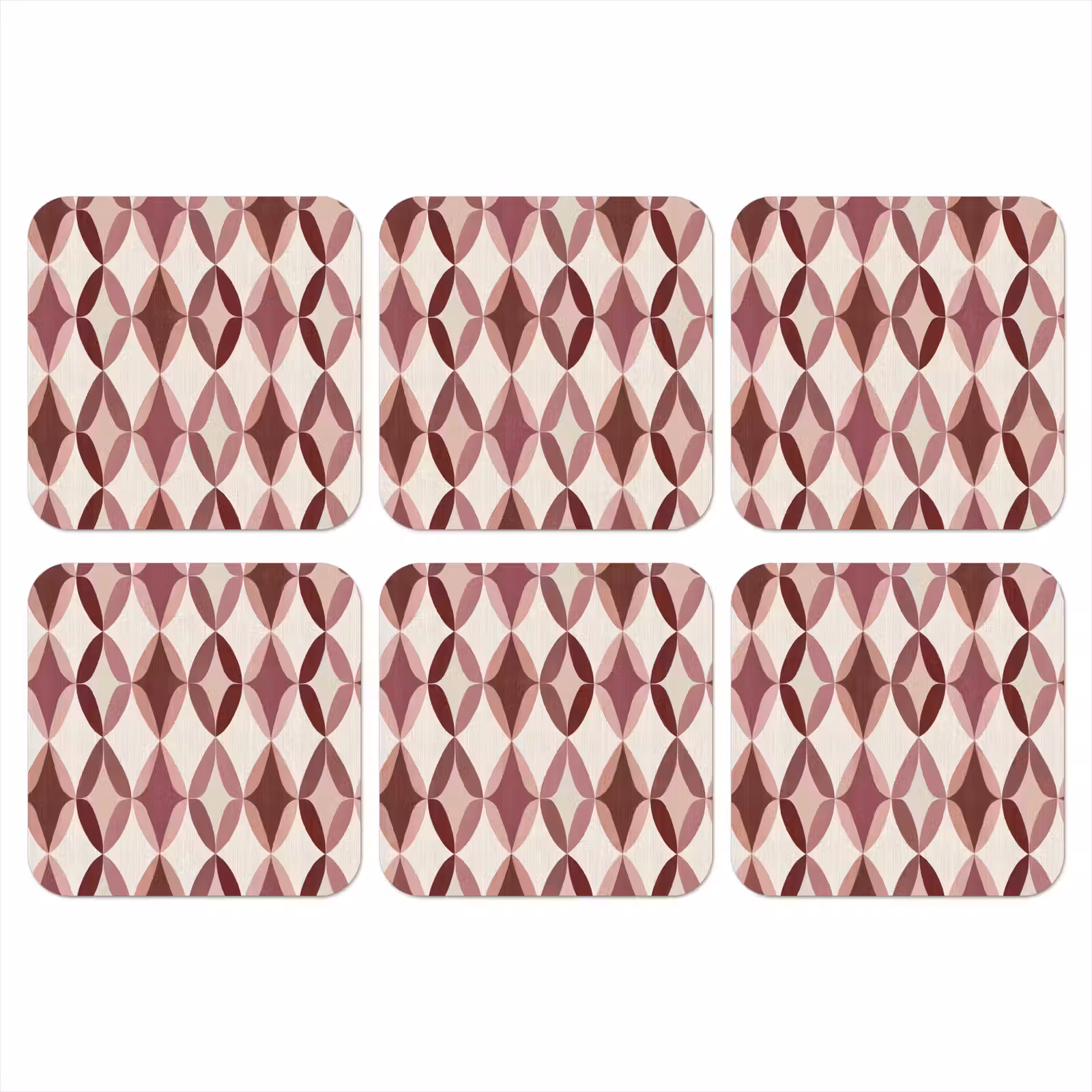 Onderzetter - Ovaal - Textuur - Roze — 1