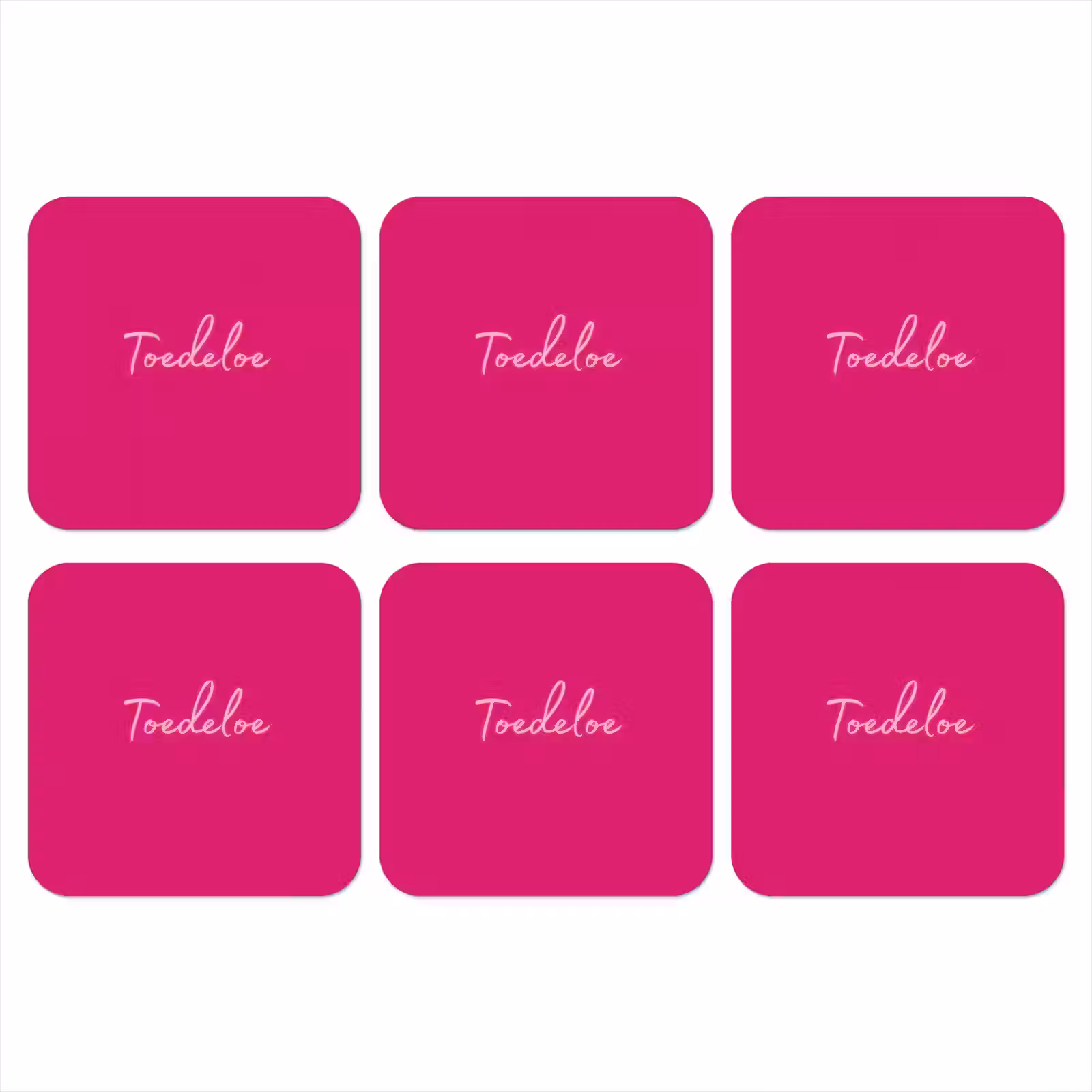 Onderzetter - Toedeloe - Roze — 1