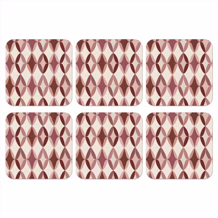 Onderzetter - Ovaal - Textuur - Roze — 1
