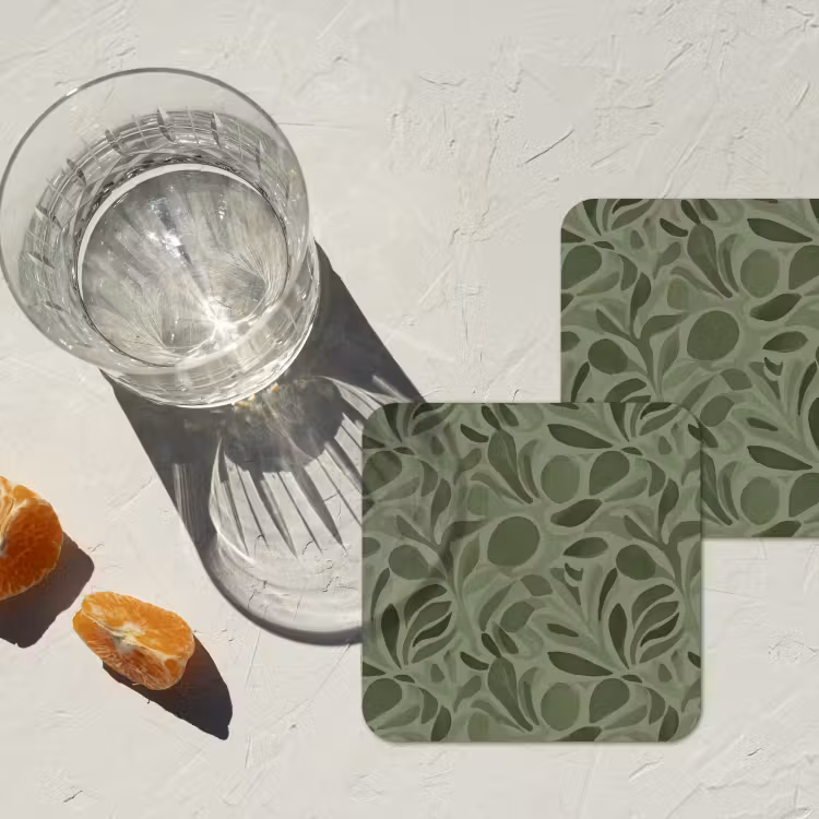 Onderzetter - Sereen - Bladeren - Groen — 3
