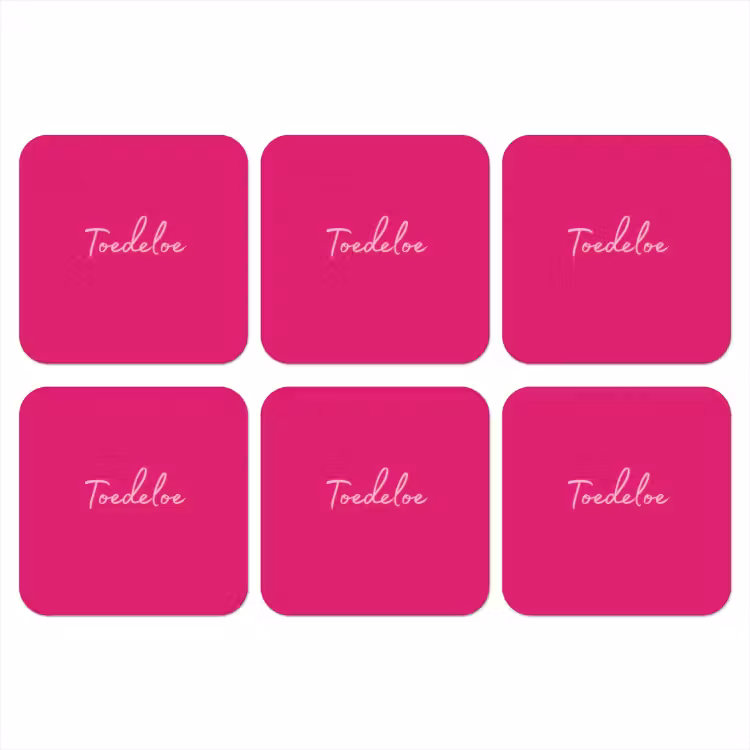 Onderzetter - Toedeloe - Roze — 1
