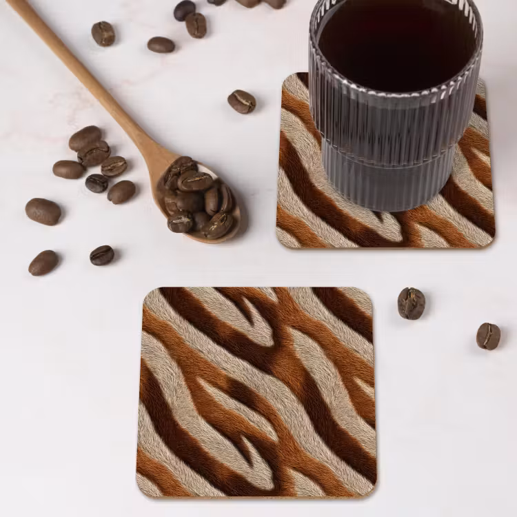 Onderzetter - Zebra - Bruin - Patroon — 4