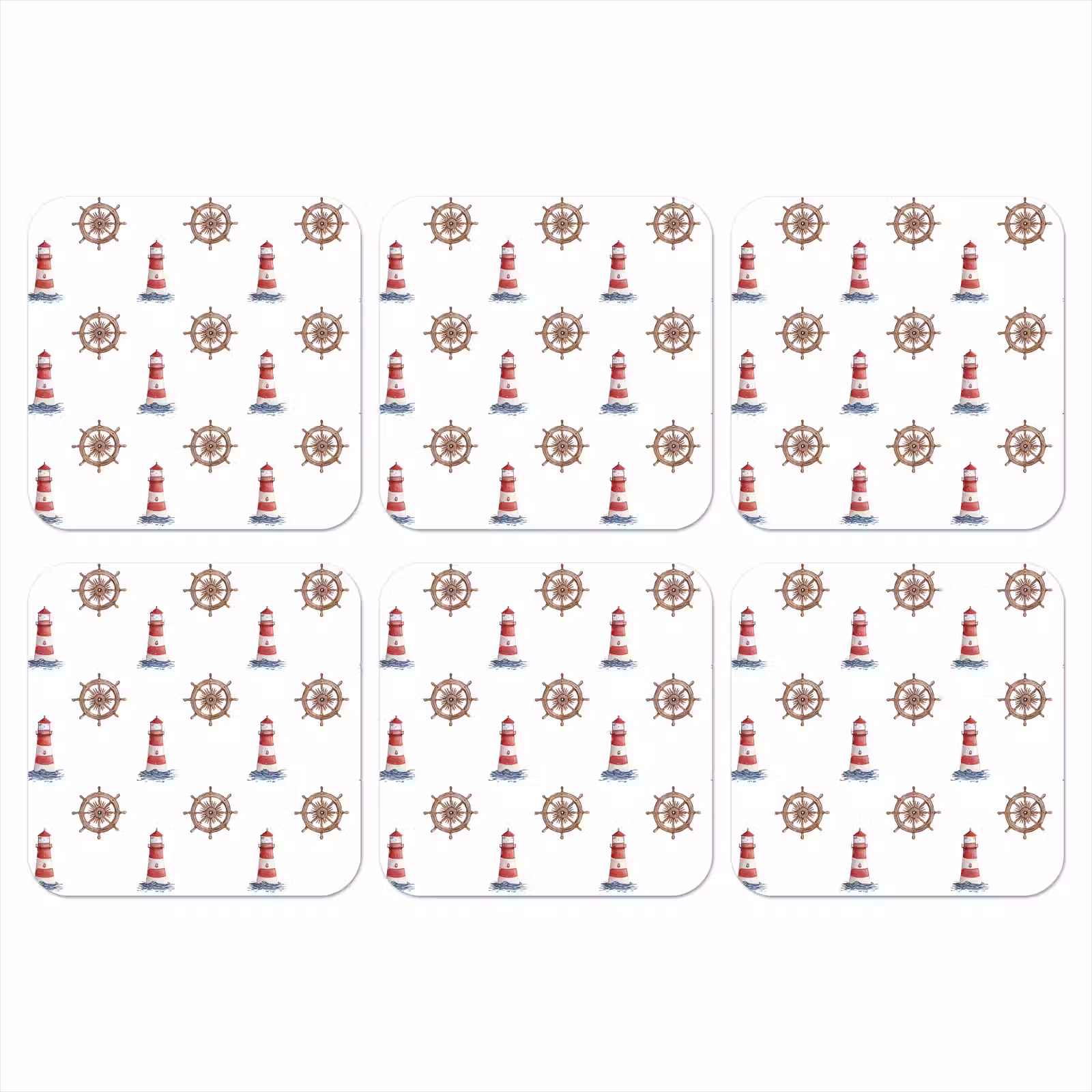 Onderzetter - Nautisch - Klassiek - Rood — 1