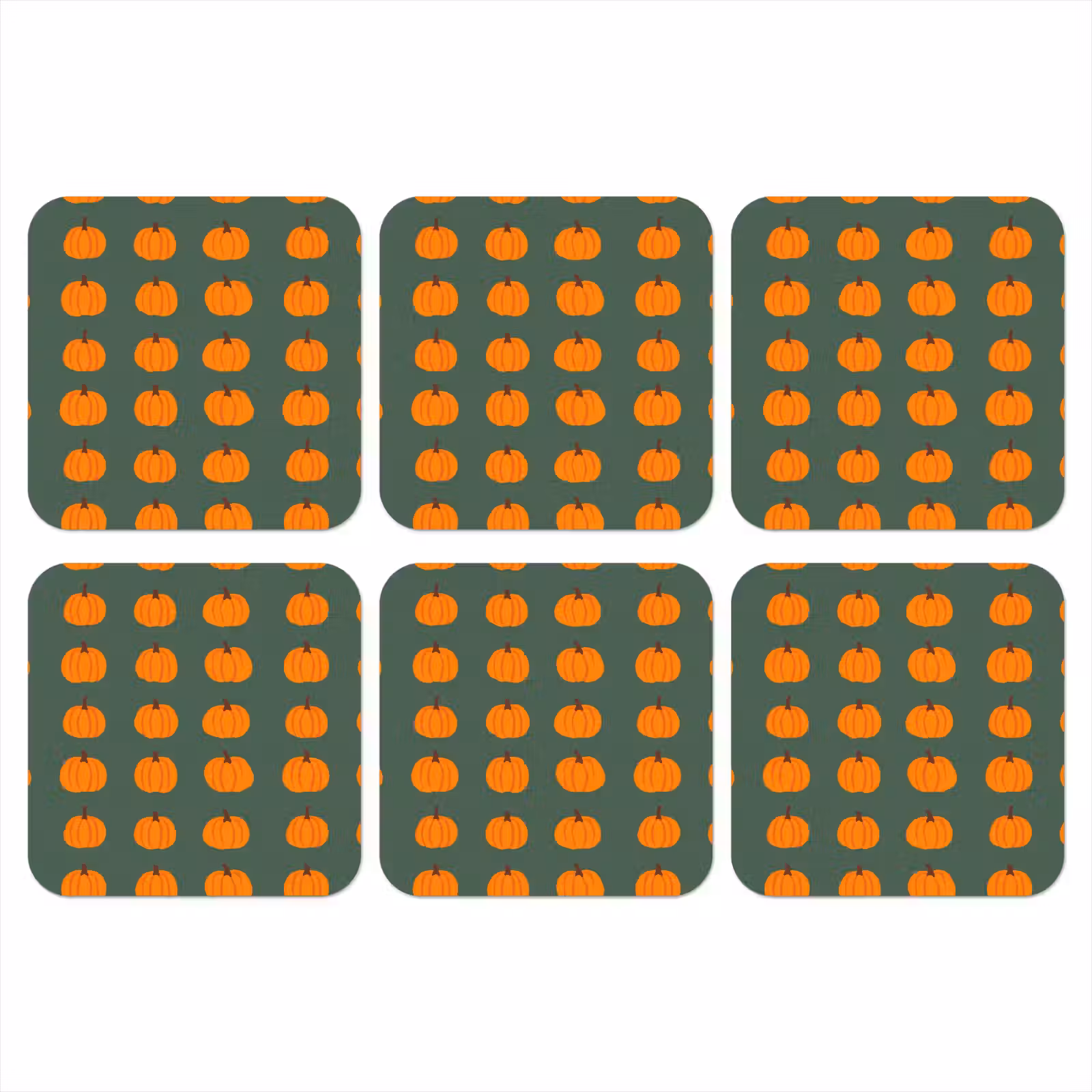 Onderzetter - Pompoen - Patroon - Oranje — 1
