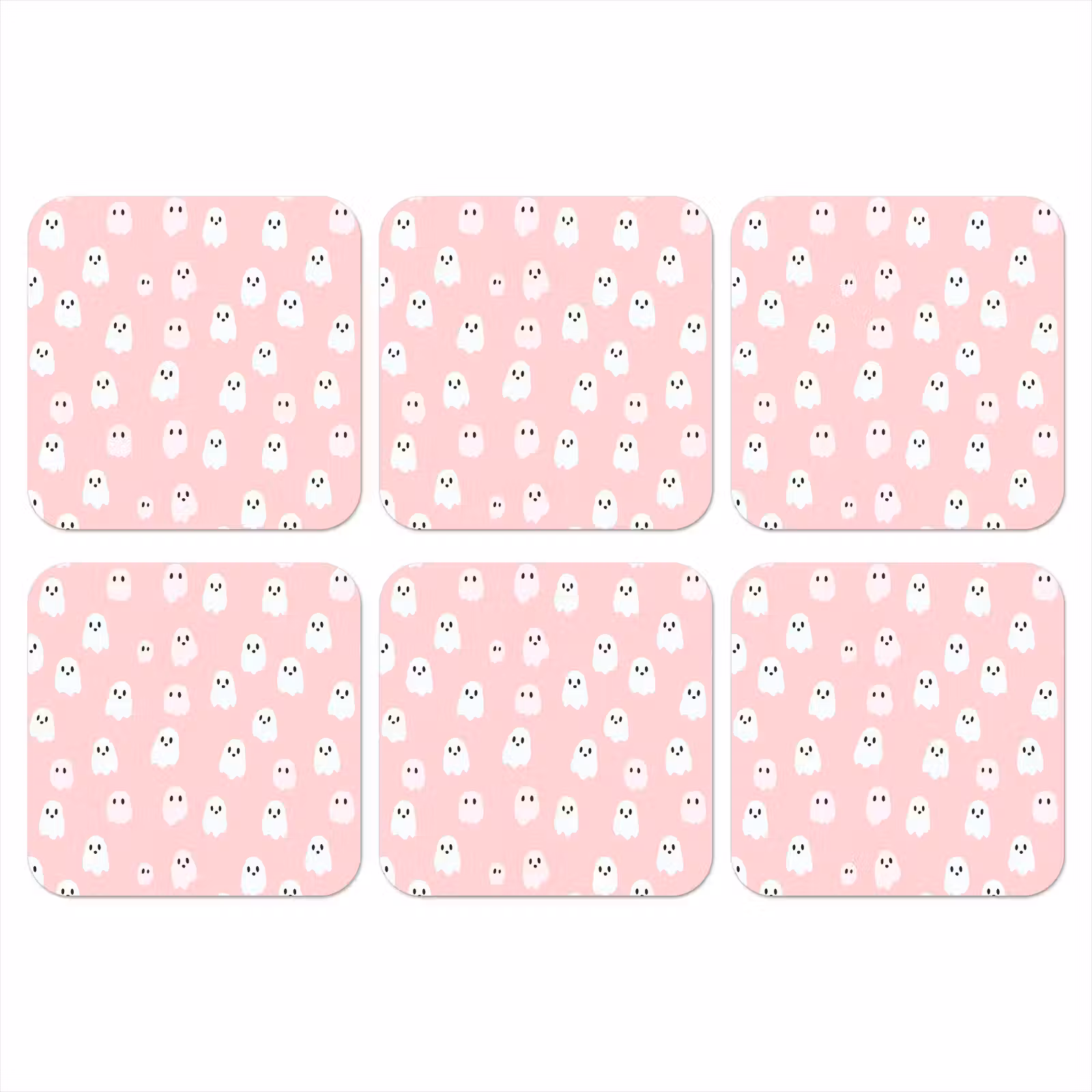 Onderzetter - Spookjes - Patroon - Roze — 1