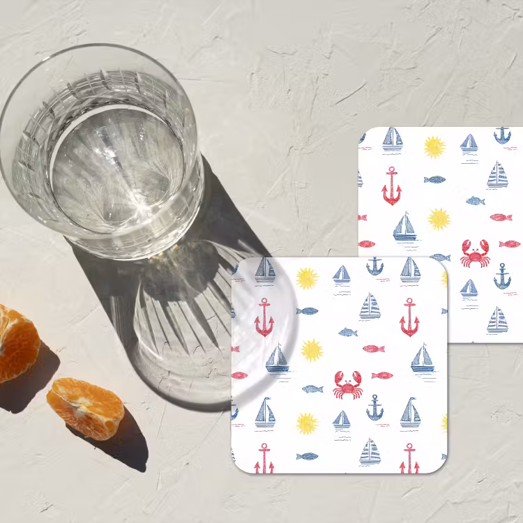 Onderzetter - Nautisch - Illustraties - Kleurrijk — 3