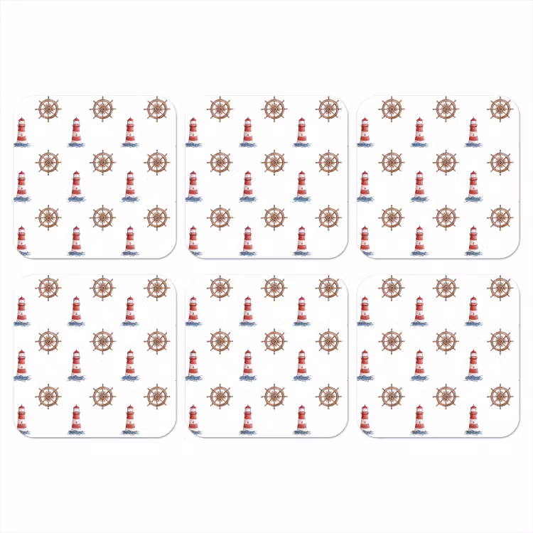 Onderzetter - Nautisch - Klassiek - Rood — 1