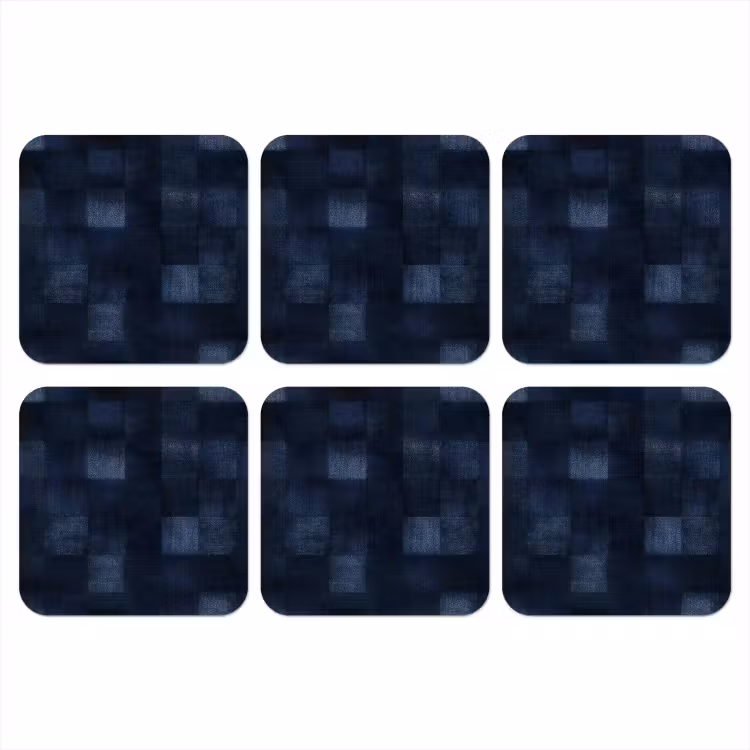 Onderzetter - Patroon - Ruit - Marineblauw — 1