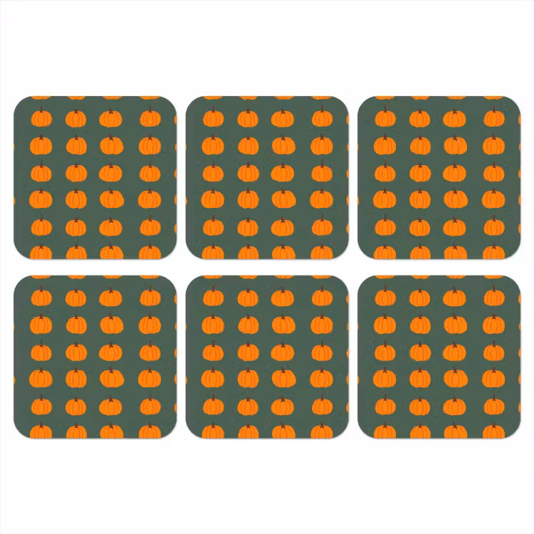 Onderzetter - Pompoen - Patroon - Oranje — 1