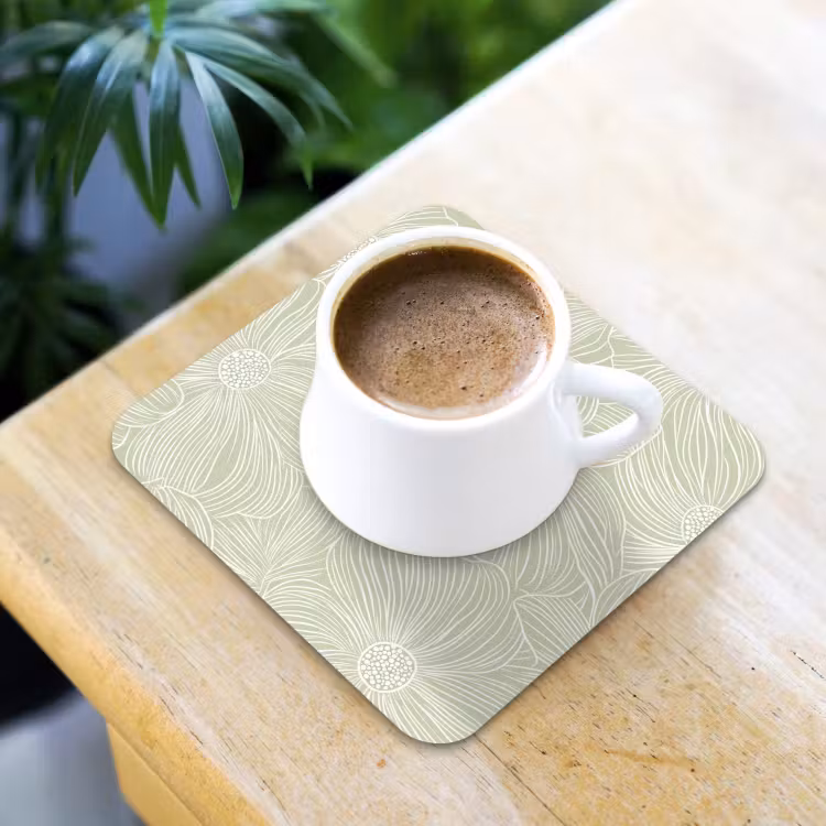 Onderzetter - Sereen - Bloemen - Groen — 2