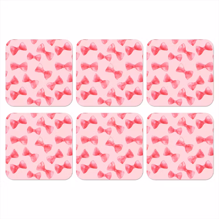 Onderzetter - Strikken - Aquarel - Roze — 1
