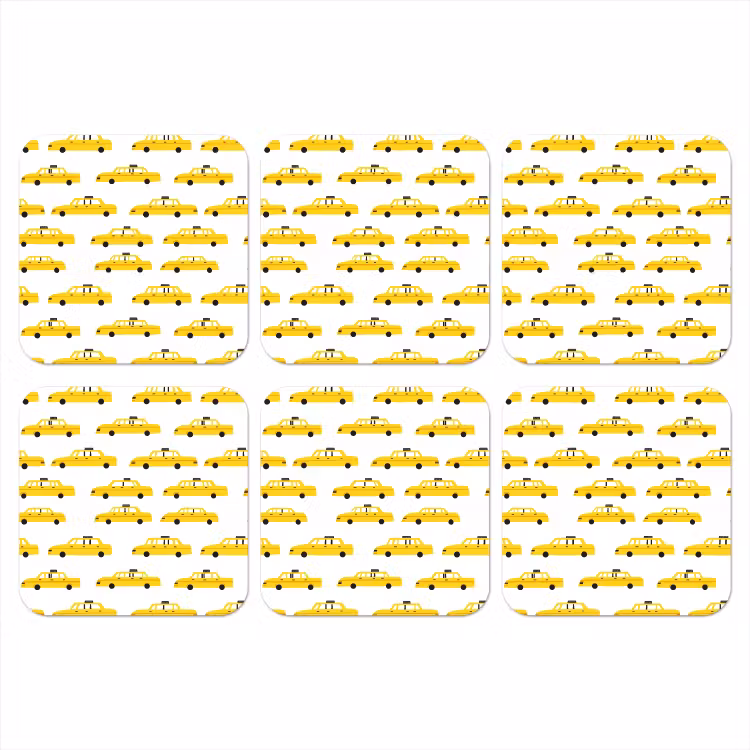 Onderzetter​ - Taxi - Iconisch - Geel — 1