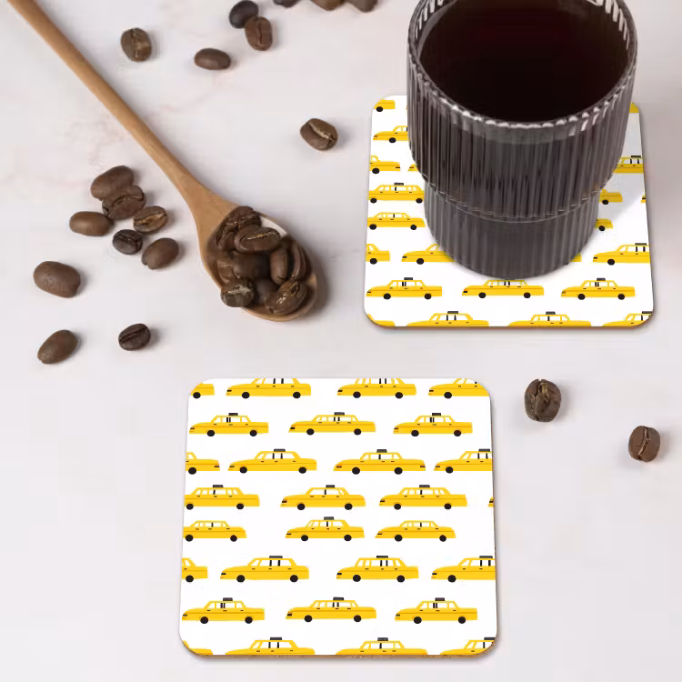Onderzetter​ - Taxi - Iconisch - Geel — 4