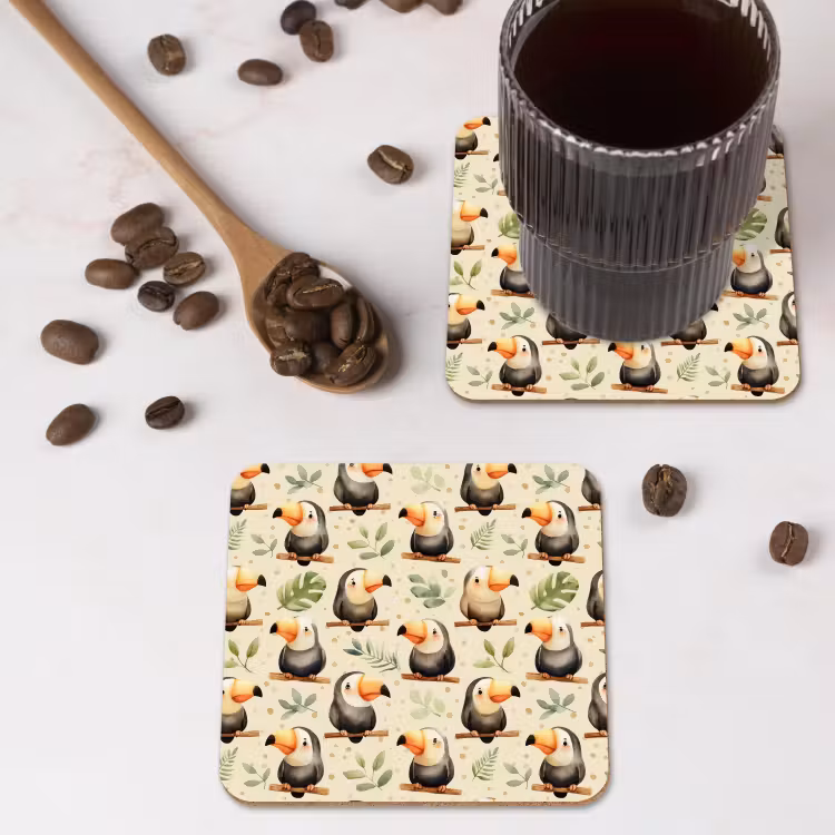 Onderzetter - Toekans - Exotisch - Kleurrijk — 4