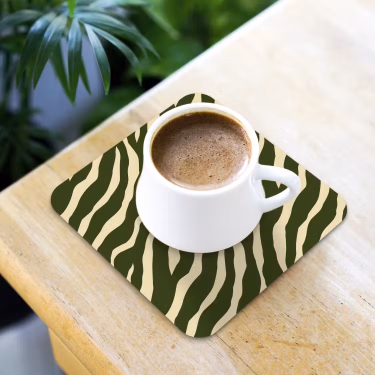 Onderzetter - Zebra - Patroon - Groen — 2