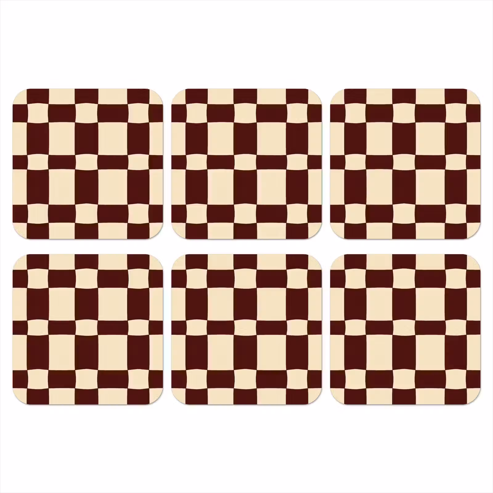 Onderzetter - Retro - Patroon - Bruin — 1