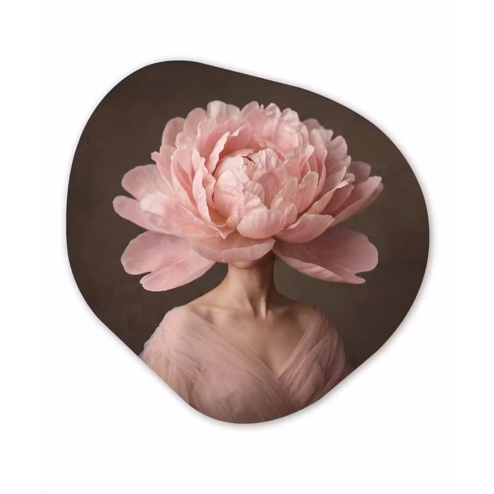 Organisch schilderij - Forex - Gezicht - Roos - Roze — 1