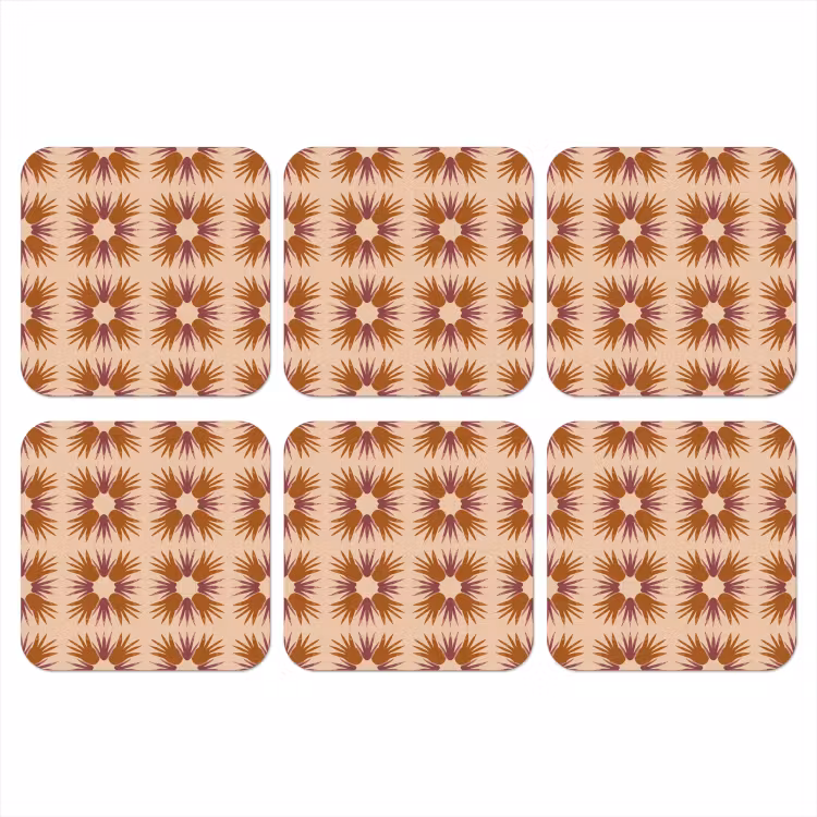 Onderzetter - Ornament - Patroon - Oker — 1