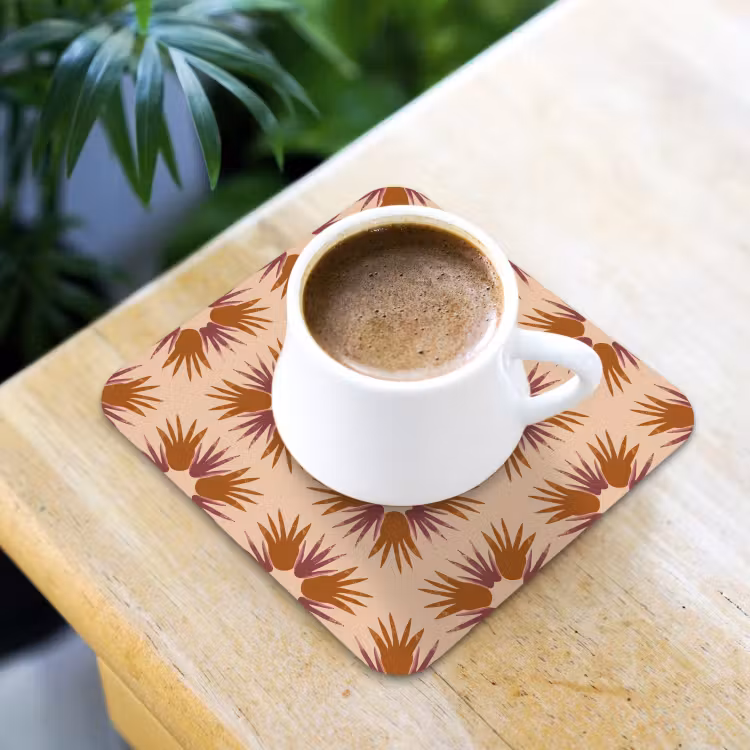 Onderzetter - Ornament - Patroon - Oker — 2