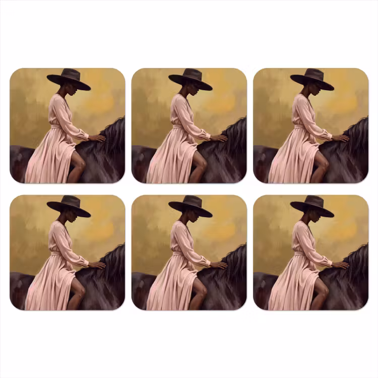 Onderzetter - Paard - Klassiek - Oker — 1