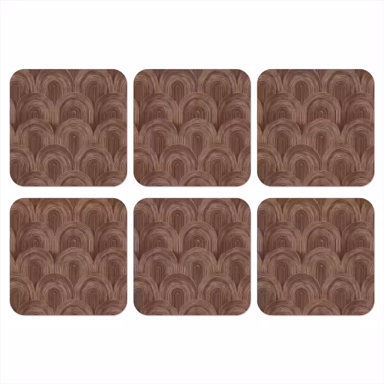 Onderzetter​ - Ritmisch - Effect - Bruin — 1