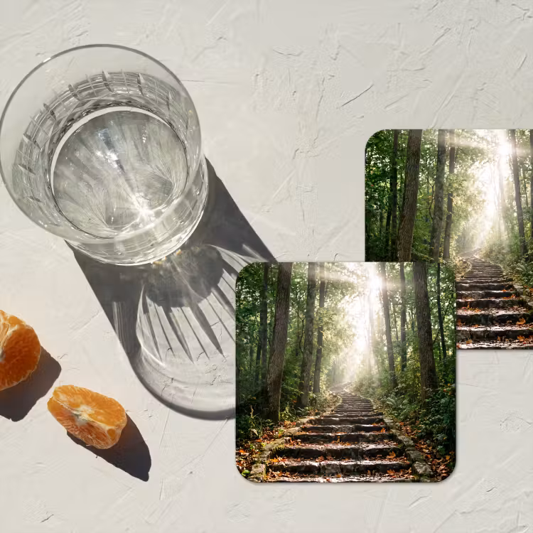Onderzetter - Stenen - Trap - Bos - Natuur — 3