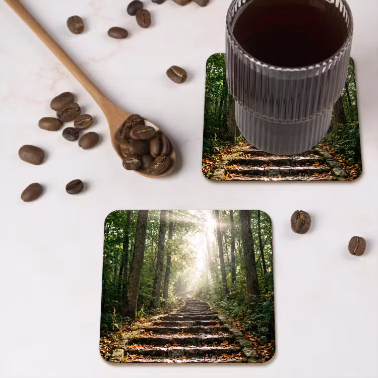 Onderzetter - Stenen - Trap - Bos - Natuur — 4