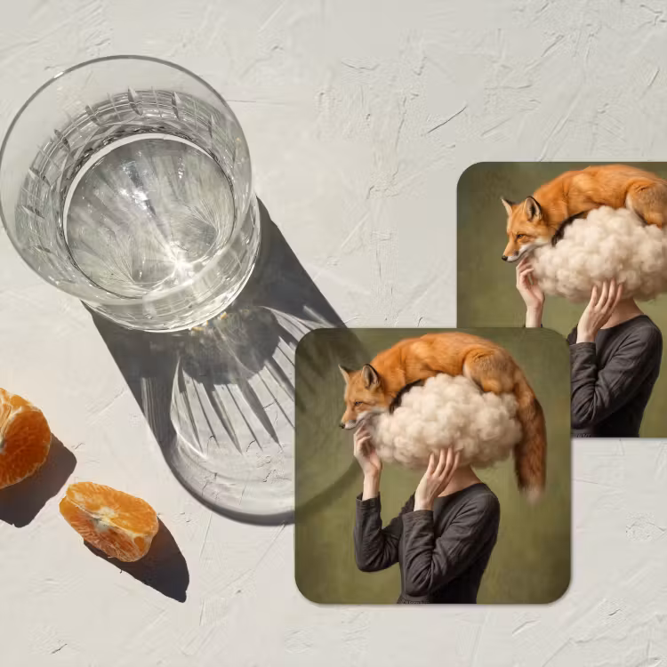 Onderzetter - Vos - Surrealistisch - Groen — 3