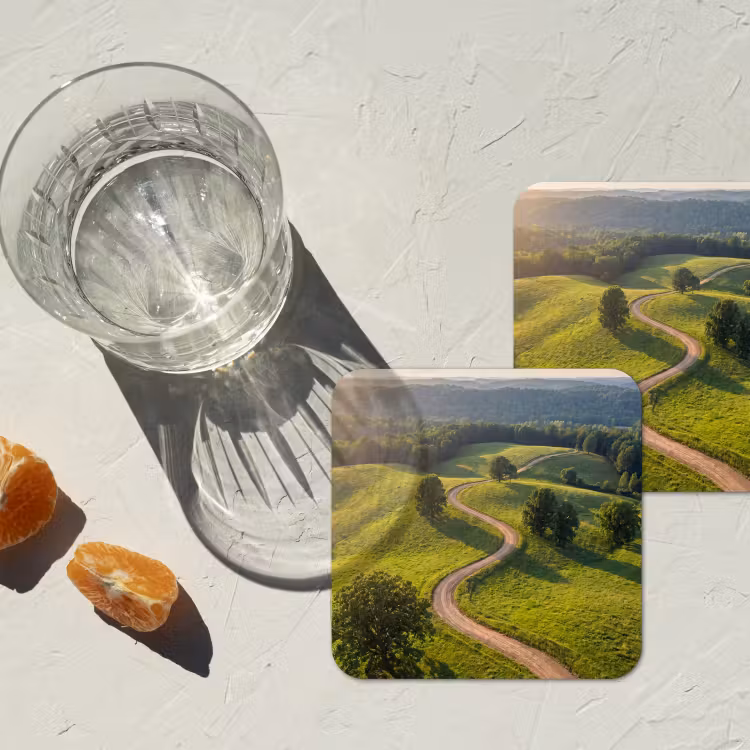 Onderzetter - Weg - Weide - Natuur - Groen — 3