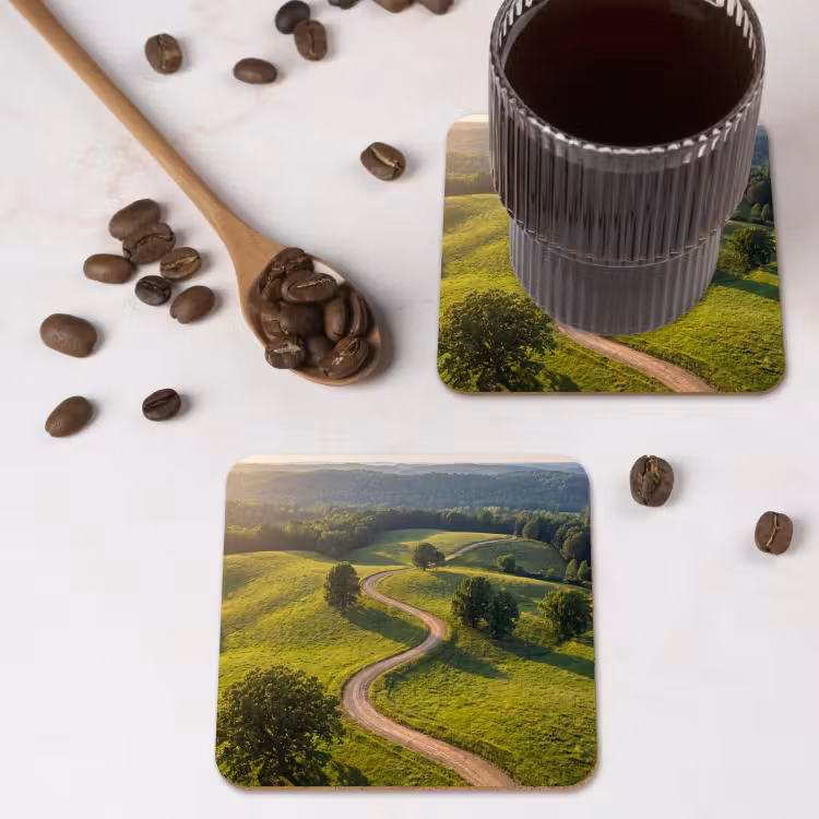Onderzetter - Weg - Weide - Natuur - Groen — 4