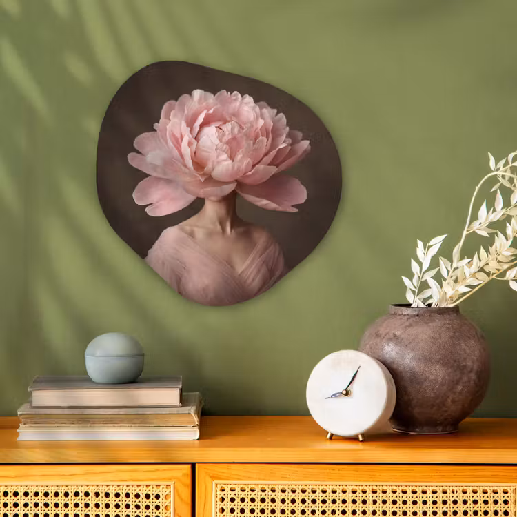 Organisch schilderij - Forex - Gezicht - Roos - Roze — 2