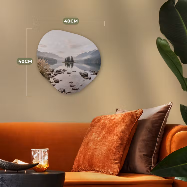 Organisch schilderij - Forex - Meer - Bergen - Landschap - Groen — 4