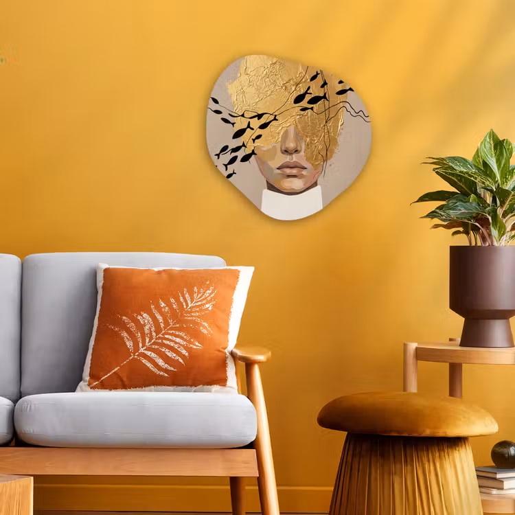 Organisch schilderij - Forex - Modern - Vrouw - Goud — 3